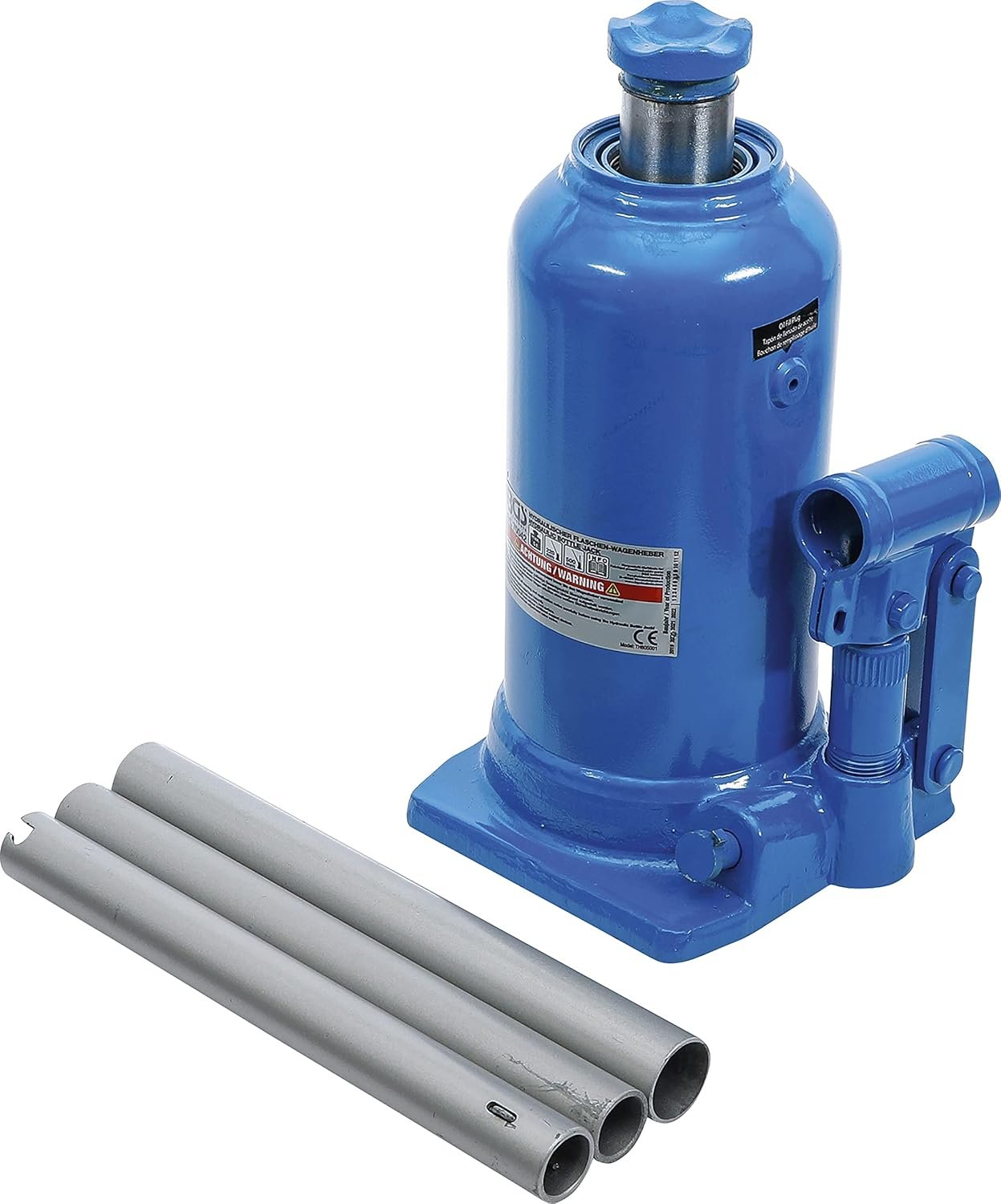 Gato de botella BGS doble pistón 5T 220-500 mm