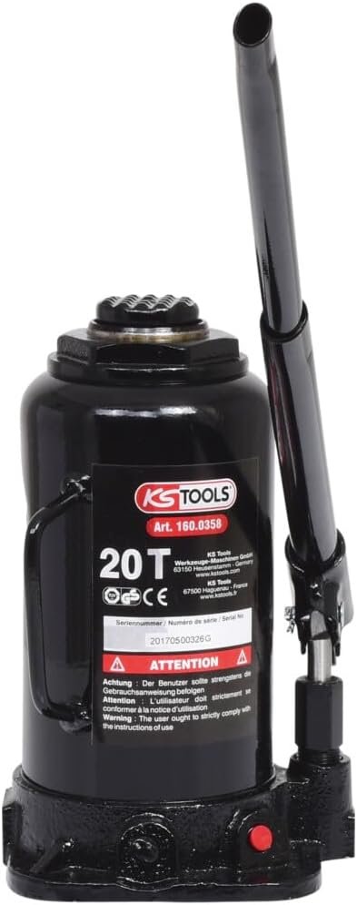 Gato de botella KS Tools 20T, compacto para espacios reducidos