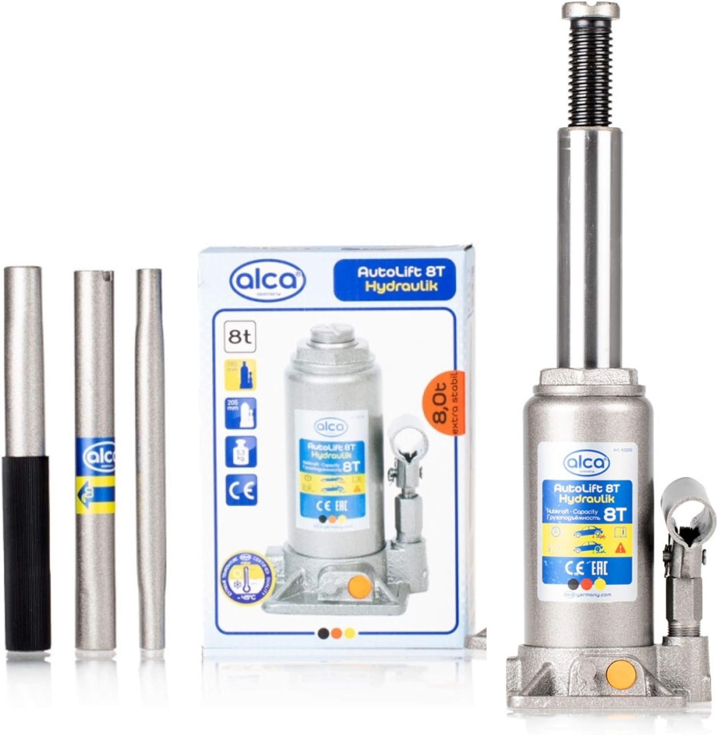 alca 432200 gato de botella de 8 toneladas 20,5 a 39 cm