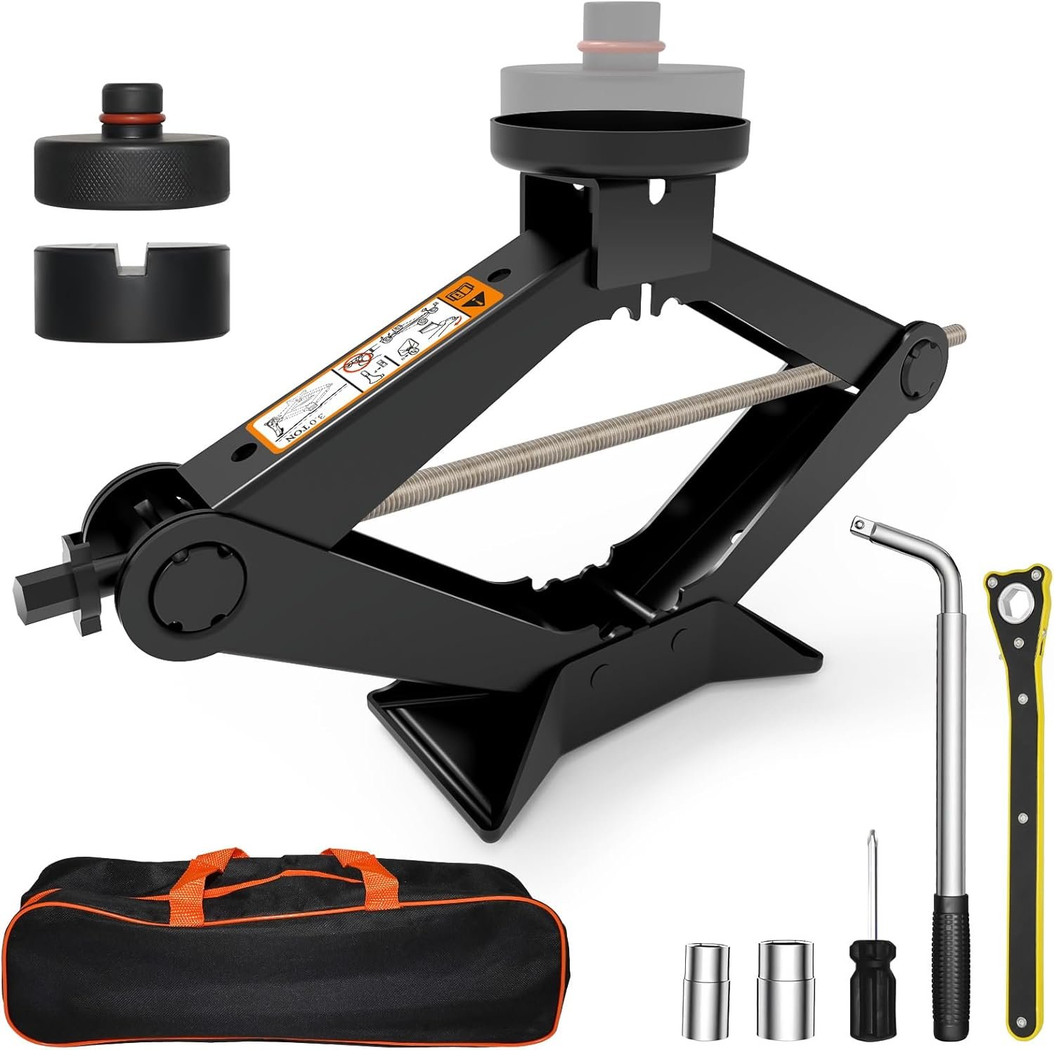 Olubfdh gato hidraulico de tijera 3 T (10–43 cm) con pads