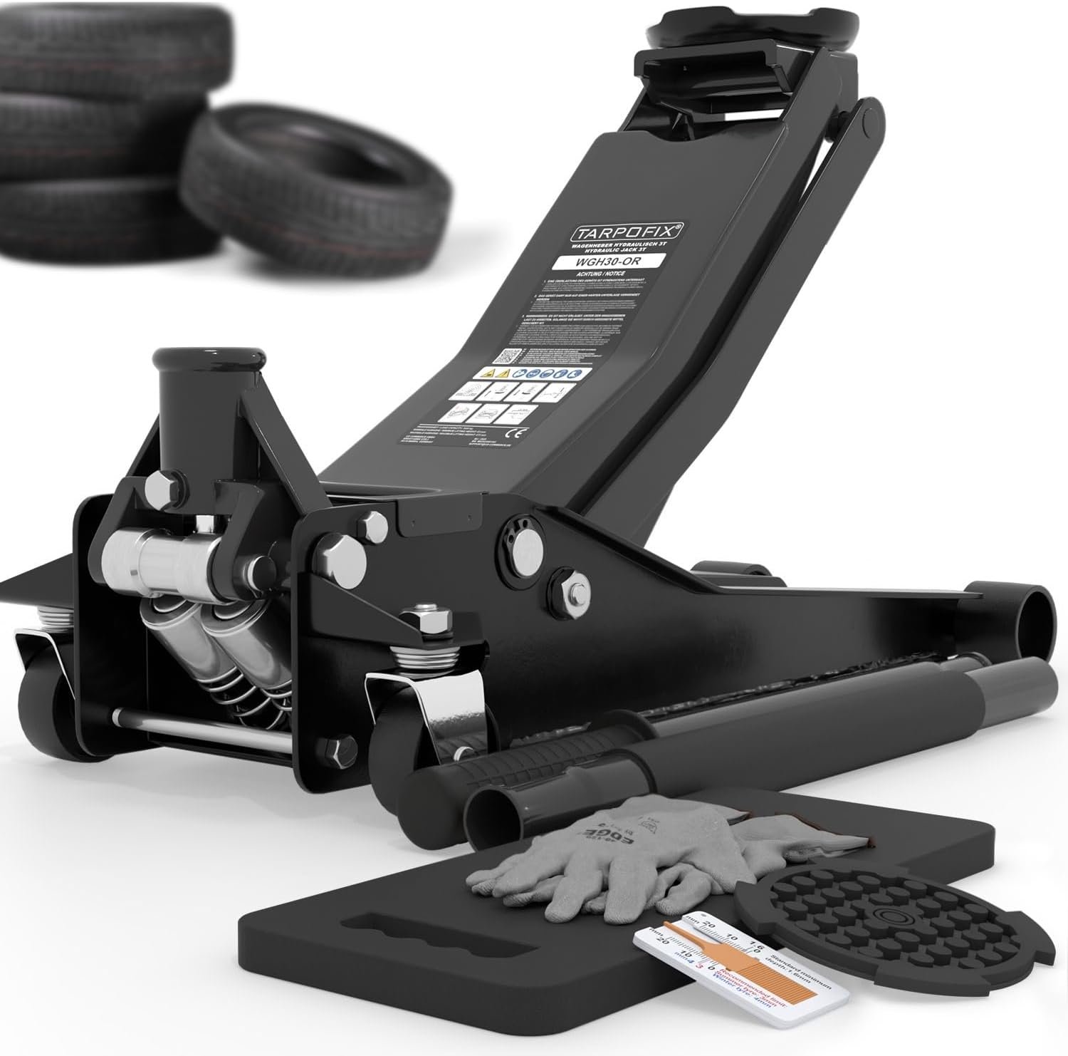 Gato carretilla Tarpofix 3 t 85 a 475 mm doble cilindro