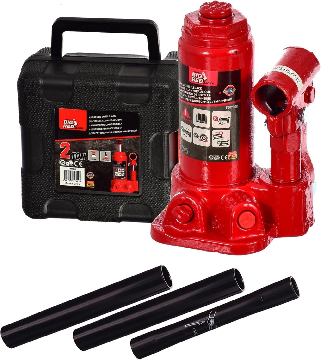 TC TECHNIC Gato Hidráulico Botella 2 toneladas con maleta