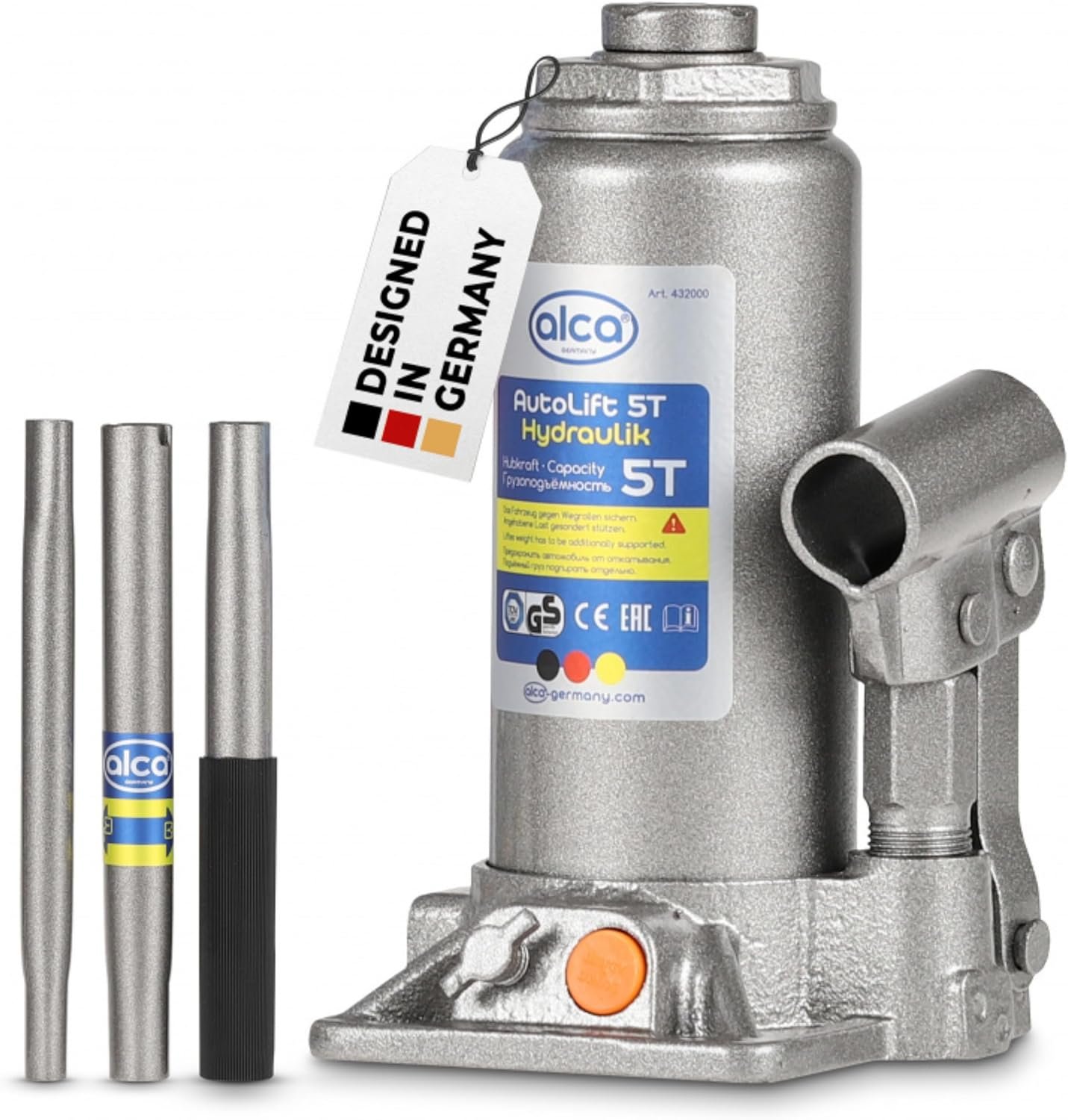 alca gato hidráulico de botella 5 toneladas 197-382 mm