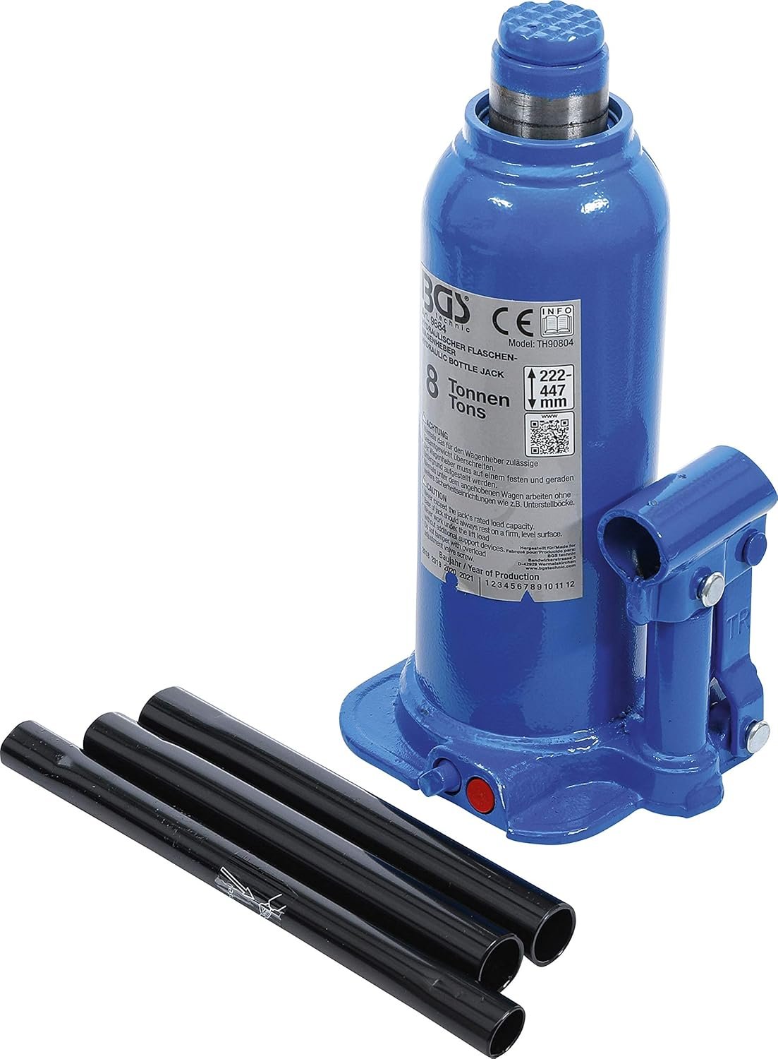 BGS gato de botella 8 toneladas 222-447 mm