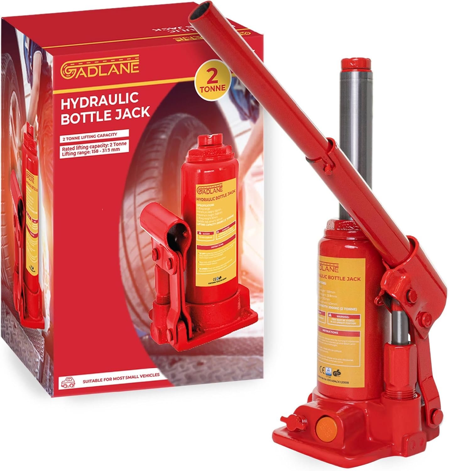 GADLANE gato hidráulico de botella 2 toneladas