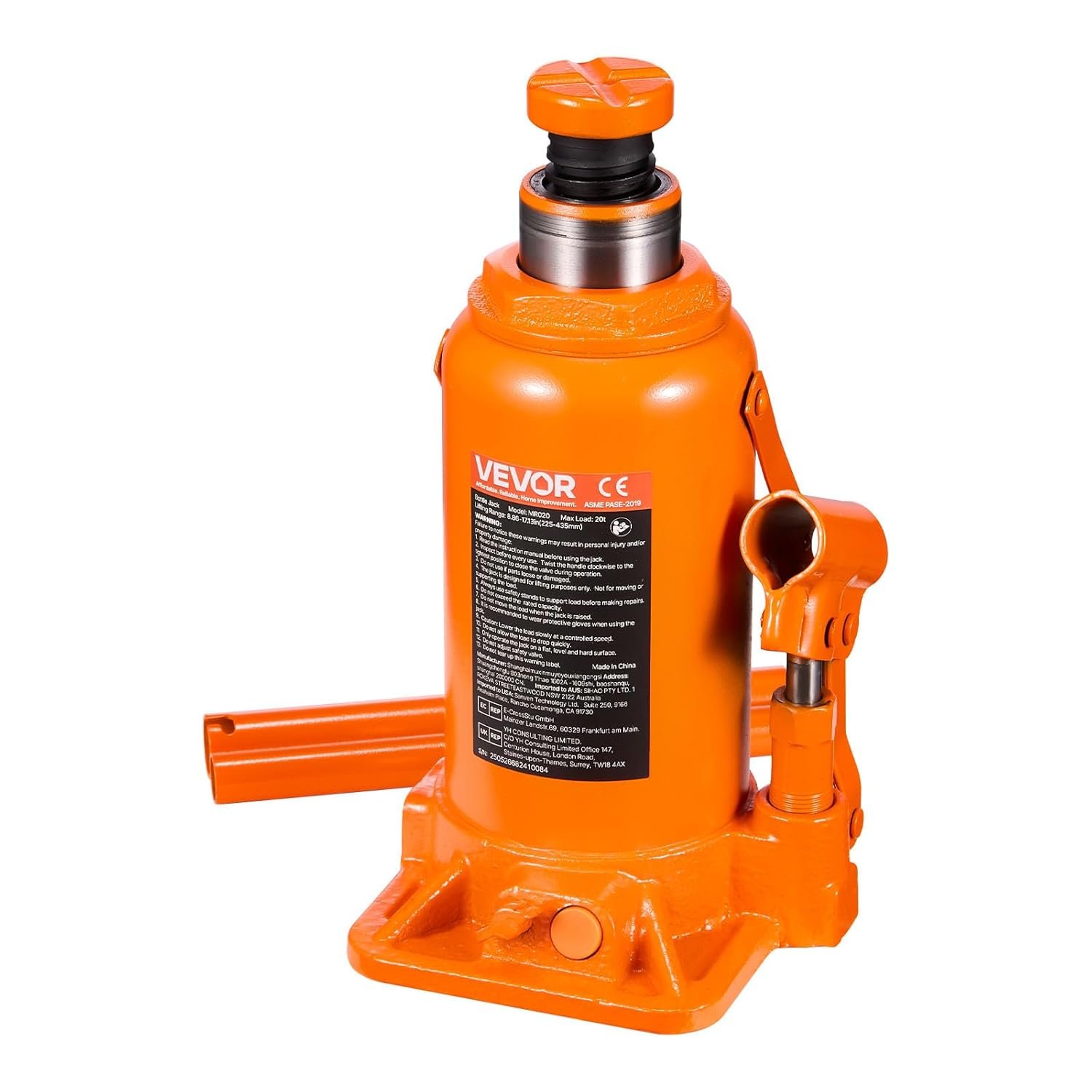 VEVOR gato hidráulico 20 toneladas 225-435 mm