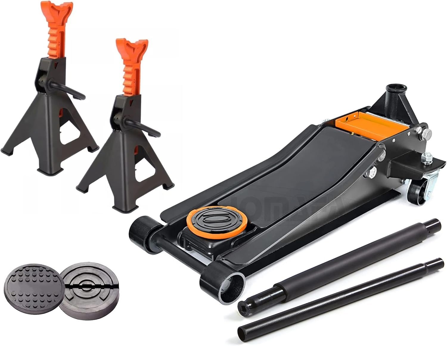 JOMAFA juego gato carretilla 3.5T doble pistón + caballetes 6T