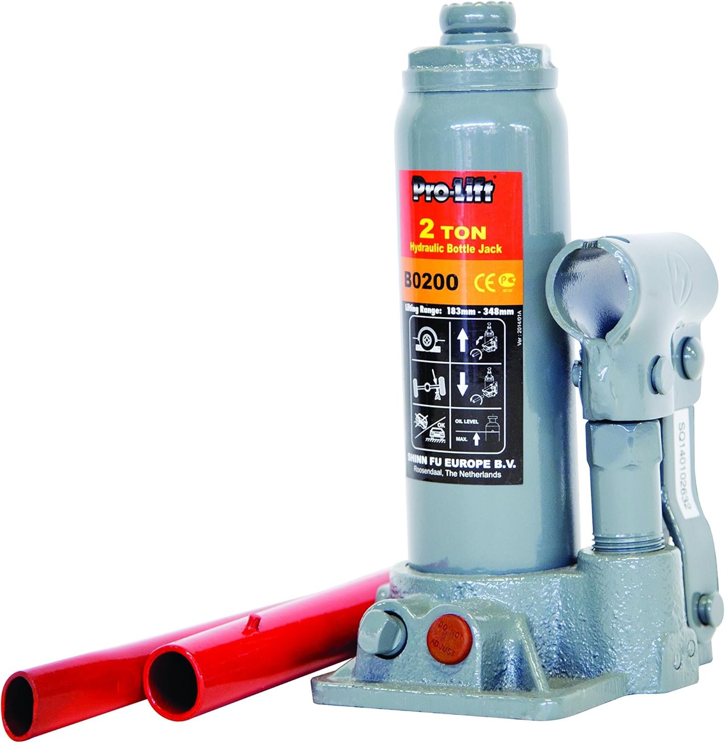 Pro-Lift B0200 gato hidráulico de botella 2 t altura mínima 183 mm