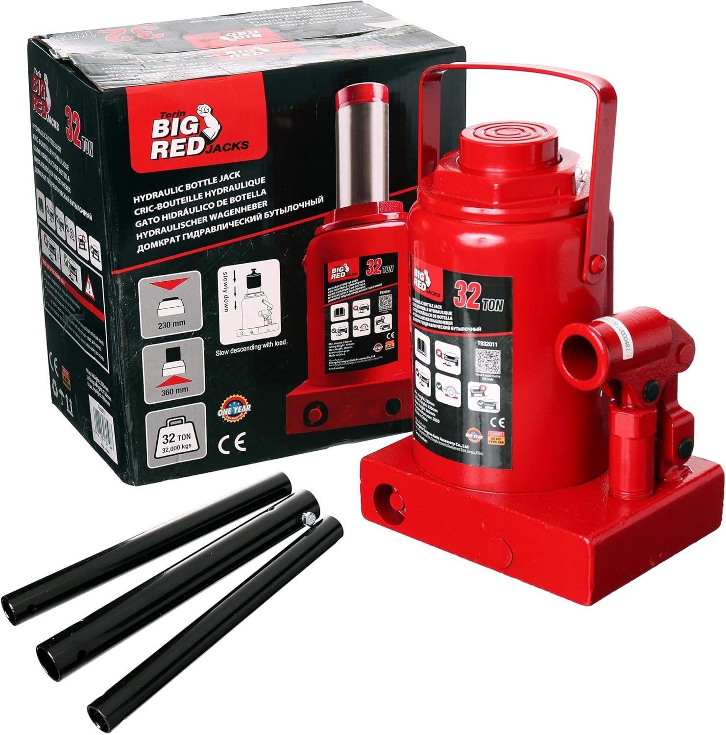 Gato hidráulico de botella 32 toneladas TC TECHNIC