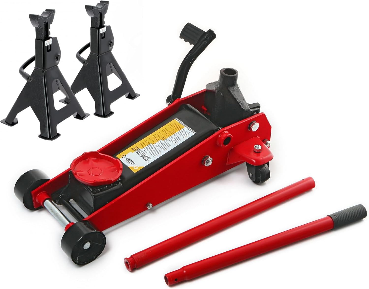 Jomafa gato hidráulico de carretilla con pedal 3,5 t 135-500 mm con borriquetas