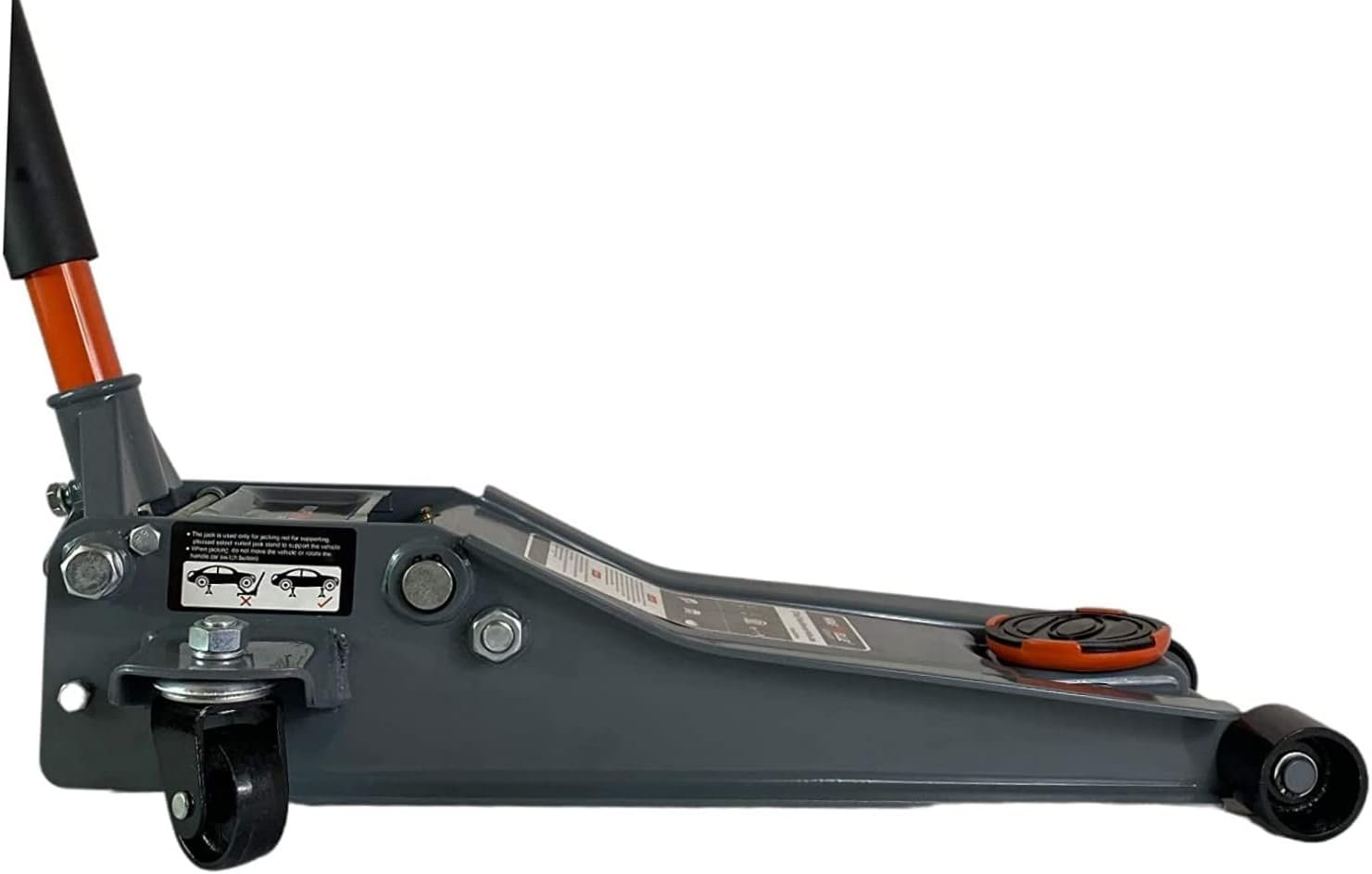 Gato hidráulico de carretilla 4 toneladas GrecoShop perfil extrabajo doble pistón