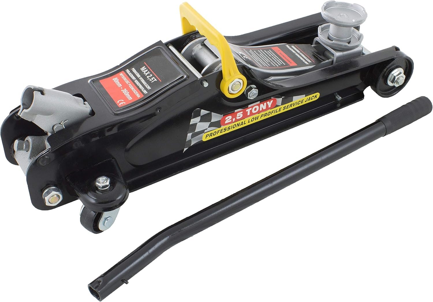 Tuecompra gato hidráulico 2,5 toneladas para chasis bajos con base desmontable