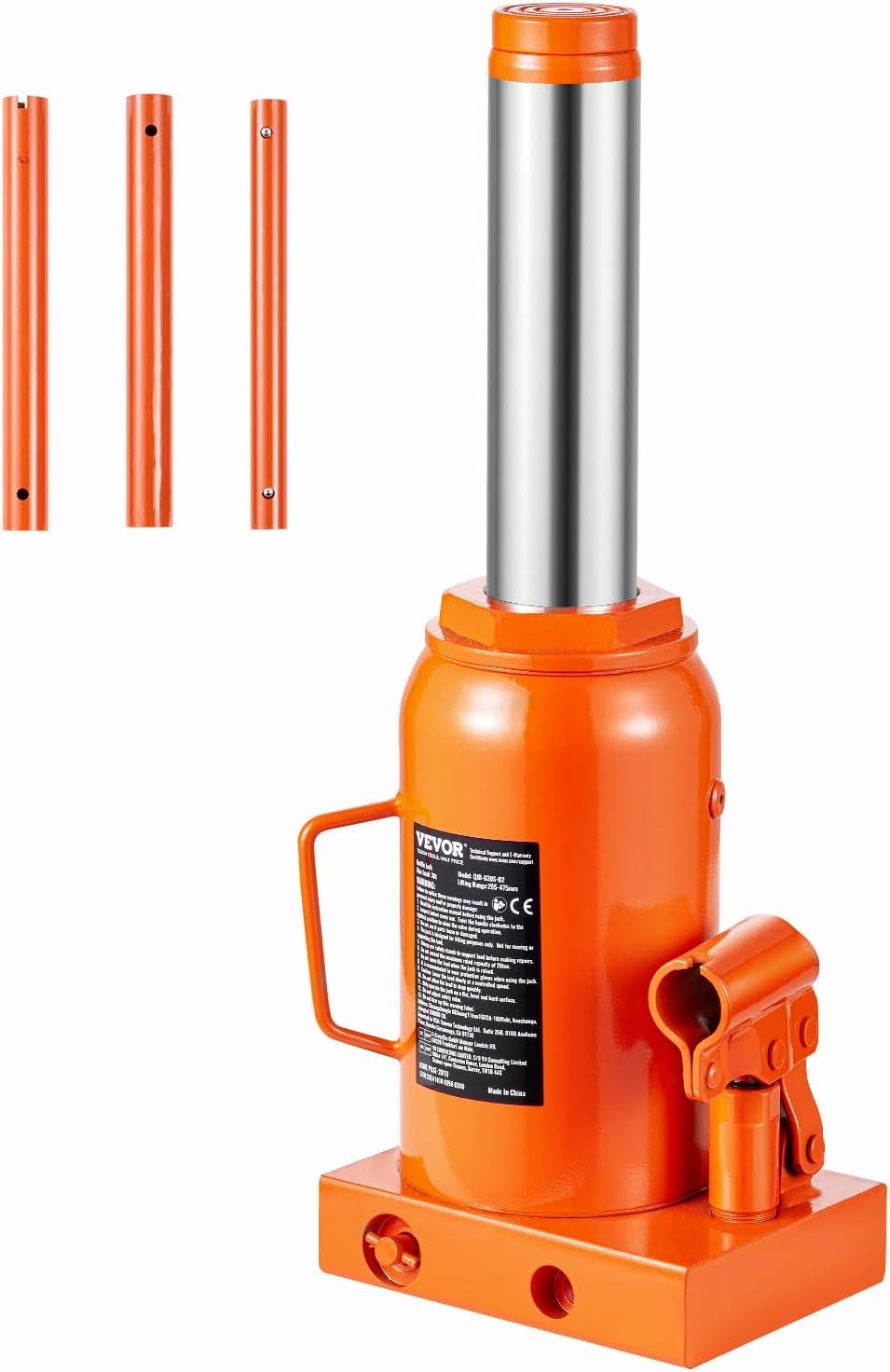 VEVOR gato hidráulico de botella 30 toneladas 28,5 a 47,5 cm