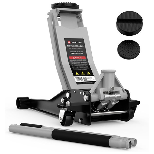 Gato hidráulico de gran elevación GENTOR 3T 75-505 mm gris claro