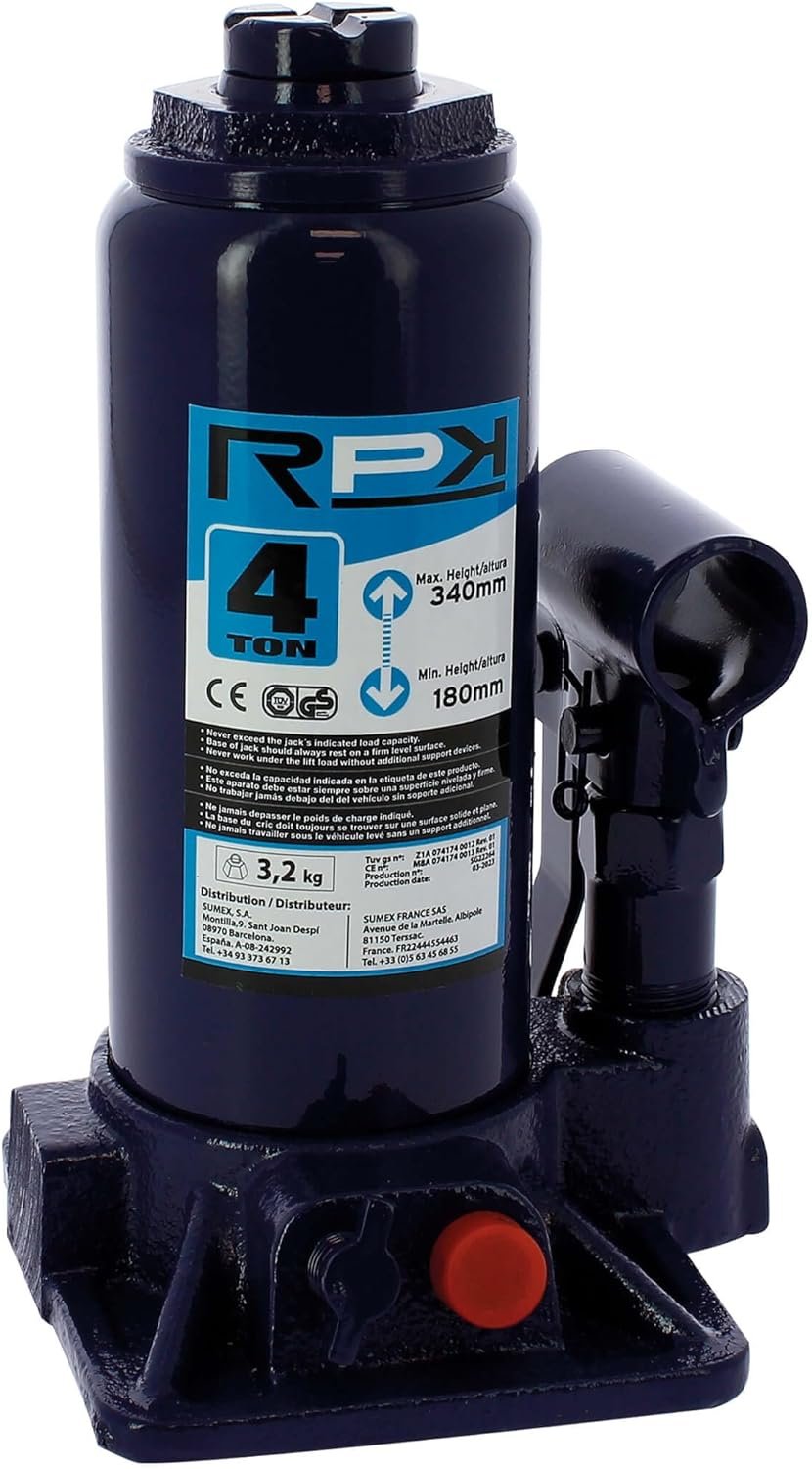 Gato hidráulico de botella 4 toneladas S SUMEX reforzado y homologado