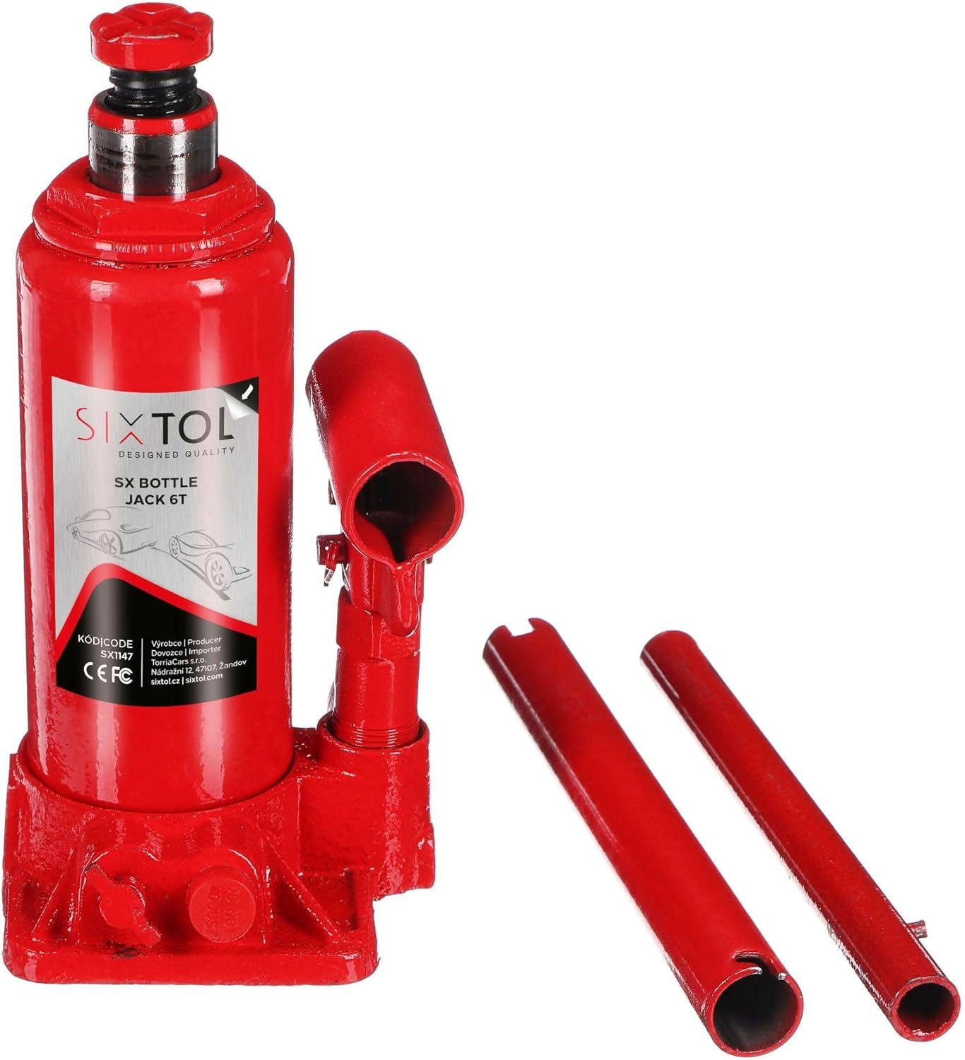 SIXTOL SX Bottle Jack gato hidráulico de botella 6 toneladas 200-385 mm