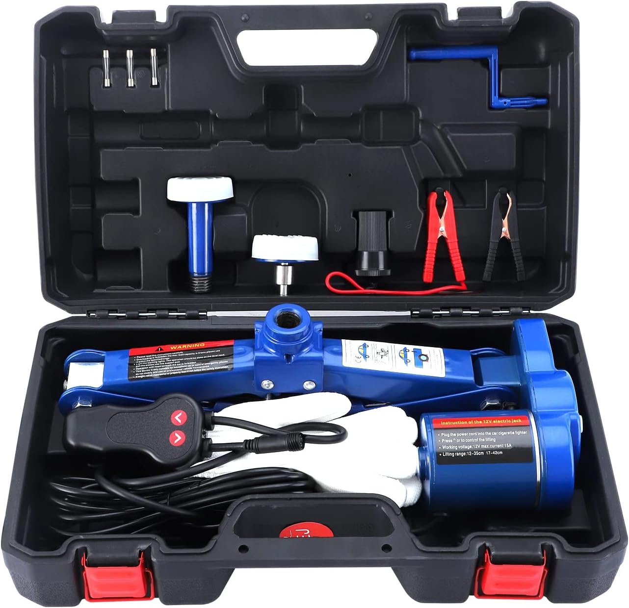 CarBole gato tijera electrico 3 T 12 V (12–45 cm) con mando