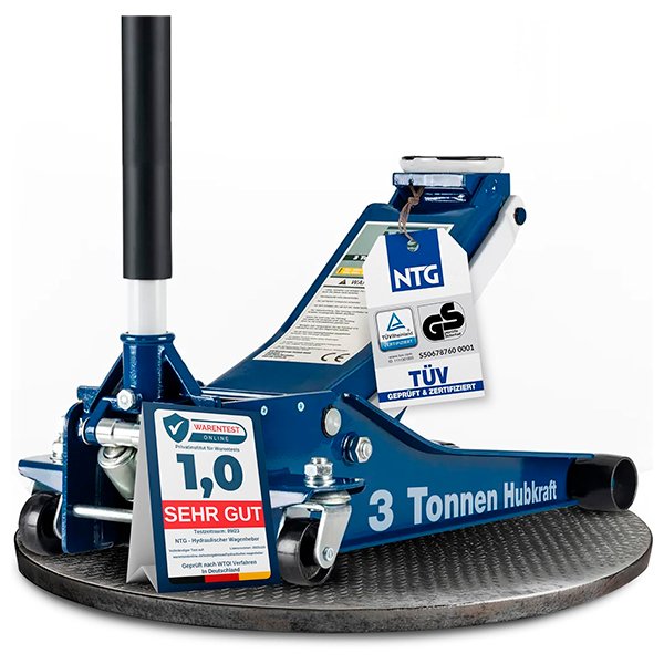 Gato hidráulico de gran elevación NTG 3T 75-505 mm certificado TÜV